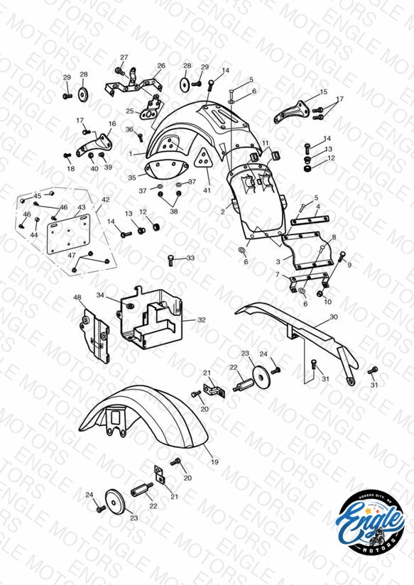 Mudguards/Chainguard/Battery Box