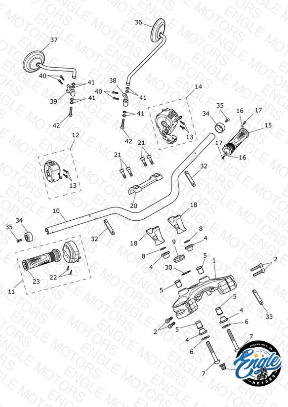 Handlebars, Top Yoke & Mirrors