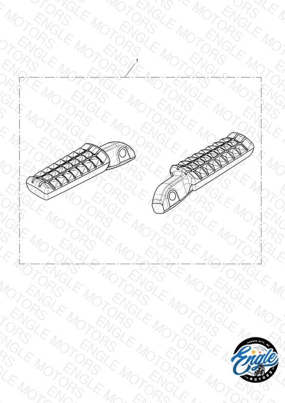 Rear Footrest, Pair