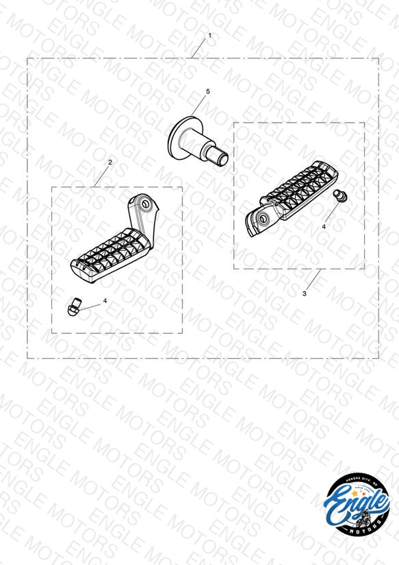 Footrest, Front, M/CD, Kit