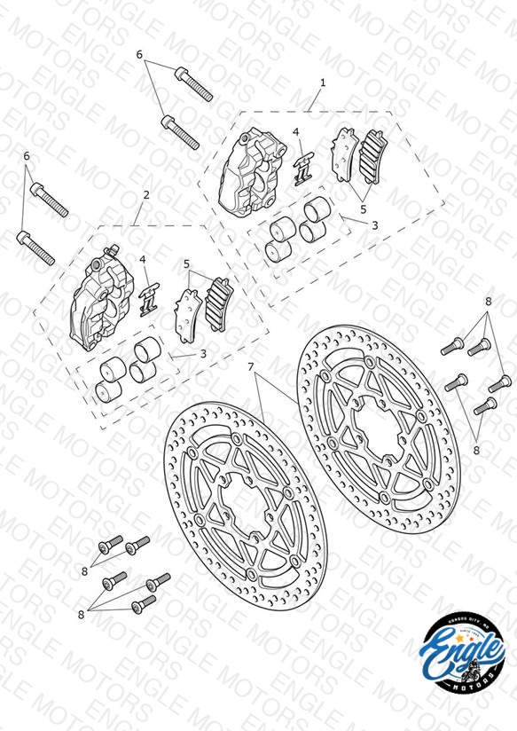 Front Brake Caliper & Discs