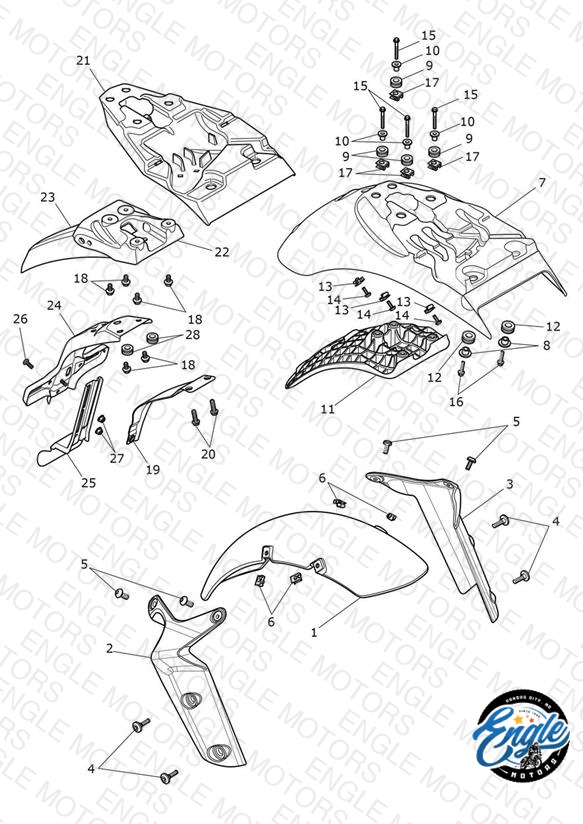 Mudguards - For Models Fitted with Cockpit Fairing
