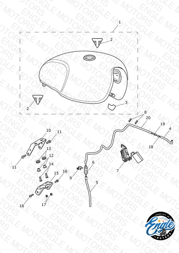 Fuel Tank - Chrome/Jet Black