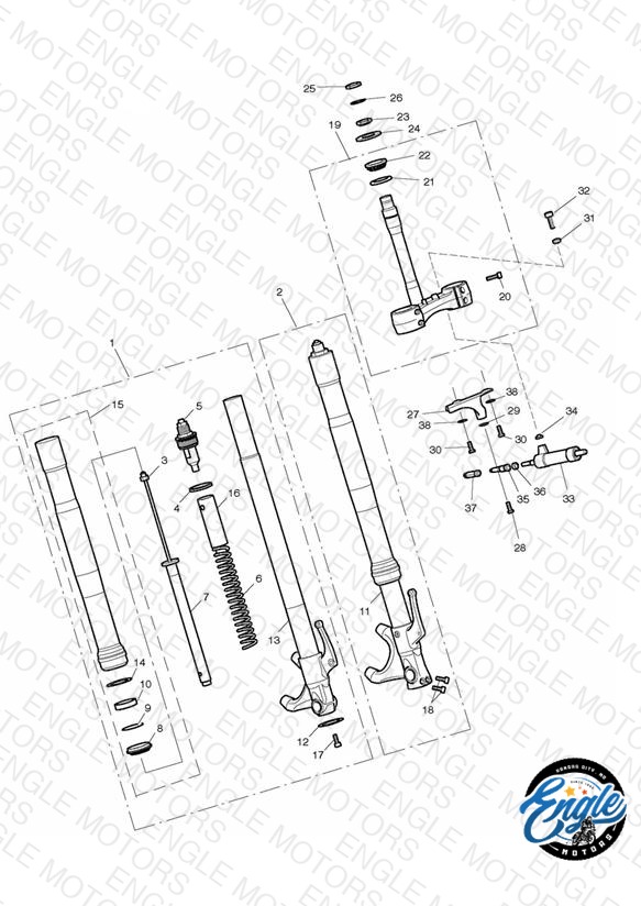 Front Forks & Yokes - Excluding 675R