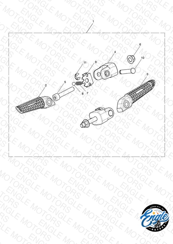 Pillion Footrest Kit, Sport