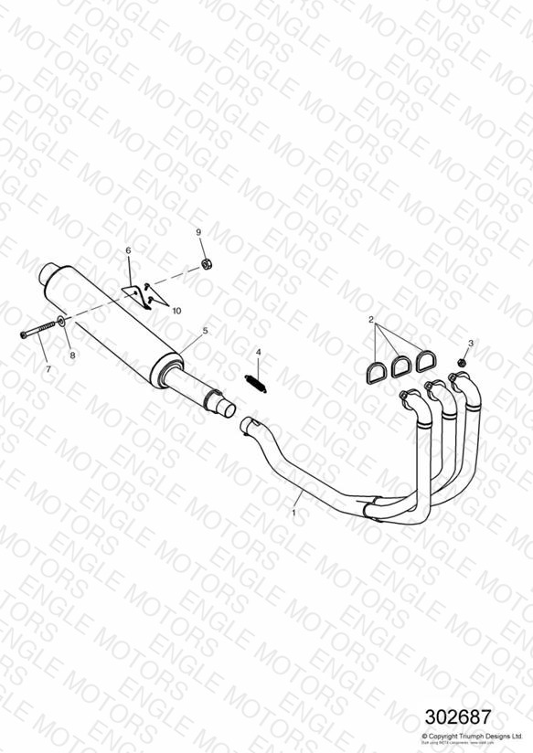 Exhaust System 955cc Engine