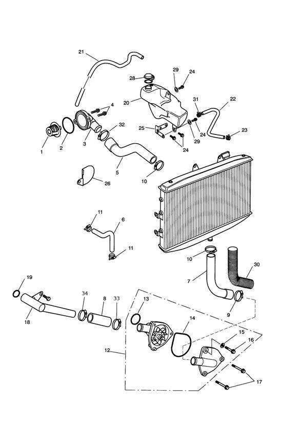 2012 Triumph Rocket III Expansion Tank. System, Cooling - T2108700 ...